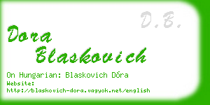 dora blaskovich business card