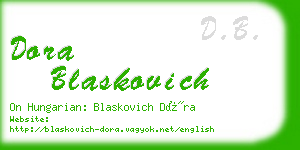 dora blaskovich business card